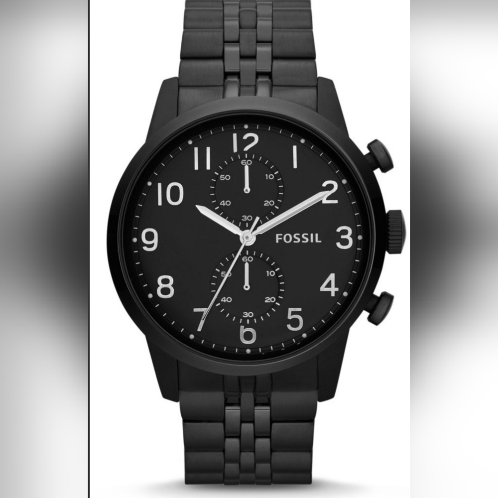 FOSSIL Black Steel Men's watch with chronograph